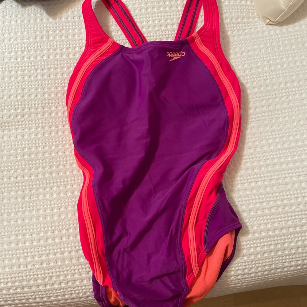 Speedo Vibrant Purple and Pink Swimsuit